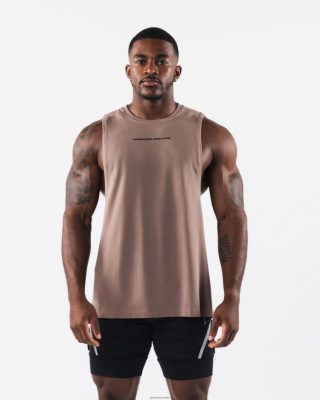 Clothing Alphalete Men AA Airtech Cutoff Creamy Beige Brown 686D00574 Alphalete Australia
