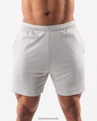 Clothing Alphalete Men AA Mesh Short 6" Oyster Grey 686D00672 Alphalete Shorts Sale