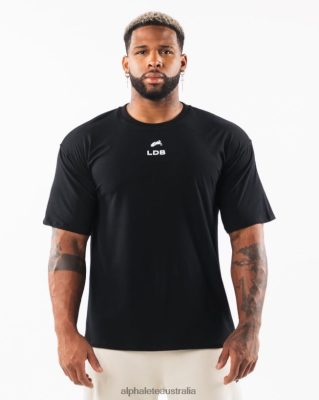 Clothing Alphalete Men Brushed Crest Tee Black 686D00537 Alphalete Shorts Sale