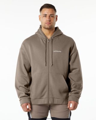 Clothing Alphalete Men Classic Full-Zip Jacket Mocha Brown 686D00643 Alphalete Australia