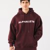 Clothing Alphalete Men Core Hoodie Sangria Red 686D00628 Alphalete Australia