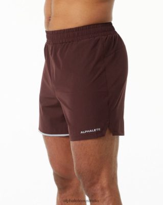 Clothing Alphalete Men Core Stride Short 5" Burgundy Red 686D00700 Alphalete Australia
