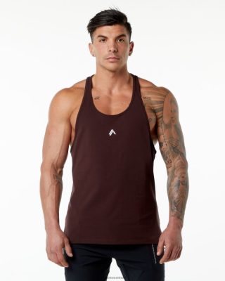 Clothing Alphalete Men Emblem Stringer Burgundy Red 686D00606 Alphalete Shorts Sale