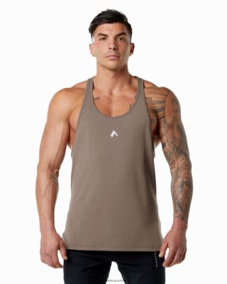 Clothing Alphalete Men Emblem Stringer Mocha Brown 686D00602 Alphalete Leggings Australia