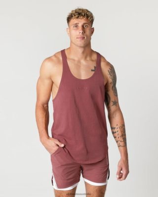 Clothing Alphalete Men Heavy Cotton Core Stringer Autumn Red 686D00595 Alphalete Australia