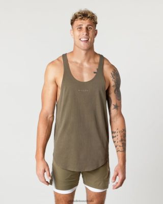 Clothing Alphalete Men Heavy Cotton Core Stringer Oak Green 686D00597 Alphalete Shorts Sale