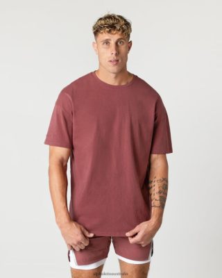 Clothing Alphalete Men Heavy Cotton Core Tee Autumn Red 686D00547 Alphalete Australia