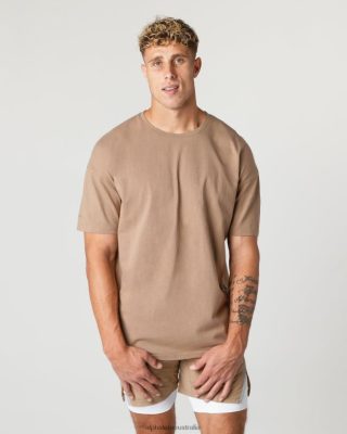 Clothing Alphalete Men Heavy Cotton Core Tee Chai Brown 686D00548 Alphalete Leggings Australia