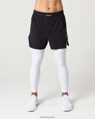Clothing Alphalete Men Infinity 2-in-1 Speed Short 5.5" Black/White 686D00691 Alphalete Australia