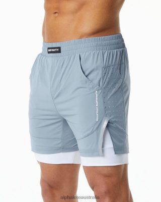 Clothing Alphalete Men Infinity Speed Short 5.5" Fog Blue 686D00703 Alphalete Australia