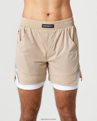 Clothing Alphalete Men Infinity Speed Short 5.5" Linen Brown 686D00686 Alphalete Leggings Australia