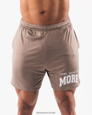 Clothing Alphalete Men LDB More Mesh Short 6" Mocha Brown 686D00666 Alphalete Shorts Sale