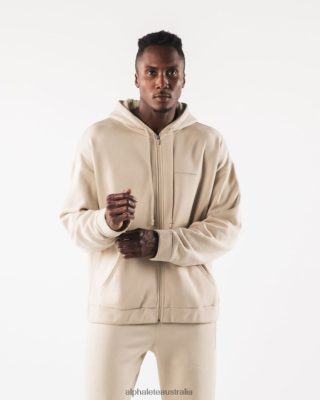 Clothing Alphalete Men Origin Full-Zip Jacket Sea Salt Brown 686D00610 Alphalete Australia