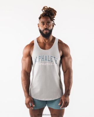 Clothing Alphalete Men Paisley Print Raw Cut Tank Athletic Grey 686D00581 Alphalete Leggings Australia