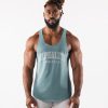 Clothing Alphalete Men Paisley Print Raw Cut Tank Turquoise Blue 686D00580 Alphalete Australia
