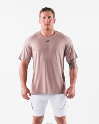 Clothing Alphalete Men Wolf Head Airtech Tee Porcelain Brown 686D00514 Alphalete Australia