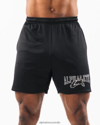 Clothing Alphalete Men Wolf Head Mesh Short 6" Black/Sea Shell 686D00662 Alphalete Leggings Australia