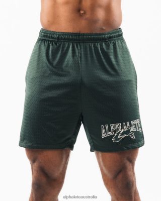 Clothing Alphalete Men Wolf Head Mesh Short 6" Evergreen 686D00660 Alphalete Shorts Sale