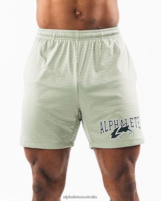 Clothing Alphalete Men Wolf Head Mesh Short 6" Sage Green 686D00661 Alphalete Australia