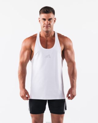 Clothing Alphalete Men Wolf Head Stringer White/Still Water 686D00558 Alphalete Shorts Sale