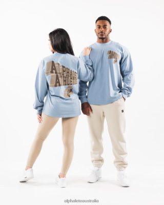 Clothing Alphalete Unisex Dimensional Tee Sky Blue 686D00546 Alphalete Shorts Sale