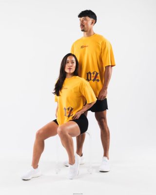 Clothing Alphalete Unisex HTX Tee Gold Yellow 686D00183 Alphalete Shorts Sale