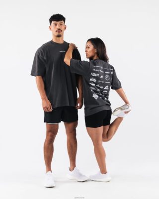 Clothing Alphalete Unisex Heritage Tee Vintage Black 686D00182 Alphalete Leggings Australia