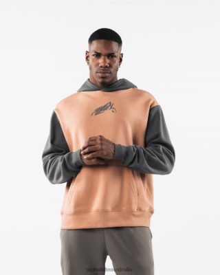 Clothing Alphalete Unisex Stencil Hoodie Clay Brown 686D00270 Alphalete Shorts Sale