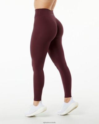 Clothing Alphalete Women Alphalux Wonder Legging 27" Black Cherry Red 686D00418 Alphalete Australia