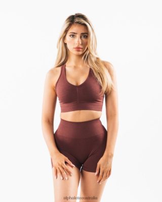 Clothing Alphalete Women Amplify Bra Dusty Rose Red 686D0021 Alphalete Shorts Sale