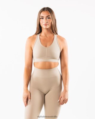 Clothing Alphalete Women Amplify Bra Linen Brown 686D00101 Alphalete Leggings Australia