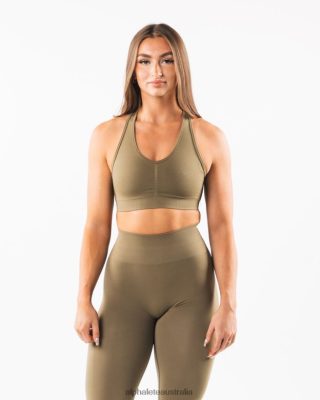 Clothing Alphalete Women Amplify Bra Willow Green 686D00105 Alphalete Shorts Sale
