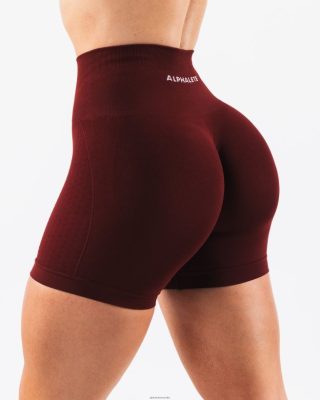 Clothing Alphalete Women Amplify Contour Short 5" New Burgundy Red 686D00296 Alphalete Leggings Australia