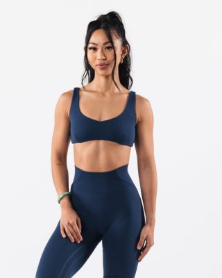 Clothing Alphalete Women Aura Sculpt Bra Ink Blue 686D0038 Alphalete Leggings Australia