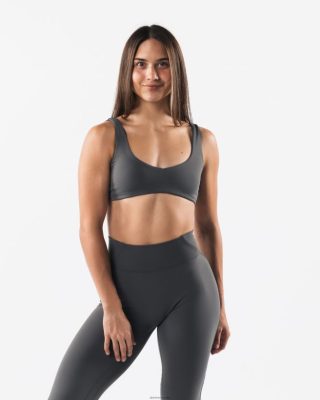 Clothing Alphalete Women Aura Sculpt Bra Pewter Grey 686D0052 Alphalete Australia