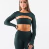 Clothing Alphalete Women Aura Shrug LS Cypress Green 686D00241 Alphalete Australia