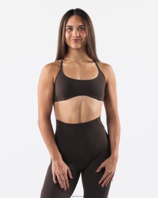 Clothing Alphalete Women Aura Strappy Bra Cashmere Brown 686D0054 Alphalete Shorts Sale