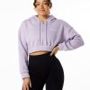Clothing Alphalete Women Classic Capital Crop Hoodie Misty Lilac Purple 686D00282 Alphalete Shorts Sale