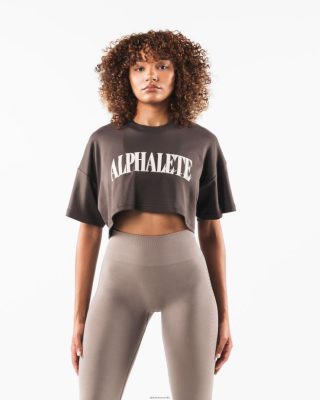 Clothing Alphalete Women Republic Crop Tee Turkish Coffee Brown 686D00200 Alphalete Leggings Australia