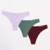 Clothing Alphalete Women Seamless Thong 3pk Lilac/Sangria/Jade Green 686D00466 Alphalete Australia