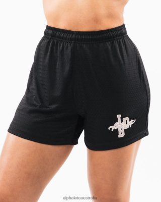 Clothing Alphalete Women Signature Mesh Short 4" Black 686D00306 Alphalete Shorts Sale