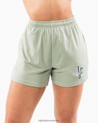 Clothing Alphalete Women Signature Mesh Short 4" Sage Green 686D00328 Alphalete Australia