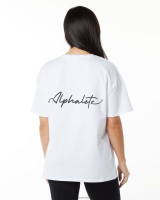 Clothing Alphalete Women Signature Oversized Tee White Black 686D00233 Alphalete Leggings Australia
