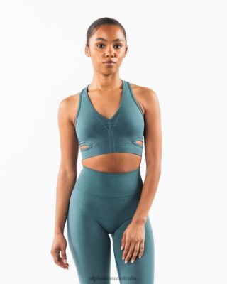 Clothing Alphalete Women Stratus Bra Ocean Blue 686D00108 Alphalete Shorts Sale