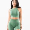 Clothing Alphalete Women Stratus Crop Tank Jade Green 686D00165 Alphalete Shorts Sale