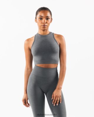 Clothing Alphalete Women Stratus Crop Tank Smoke Grey 686D00175 Alphalete Australia