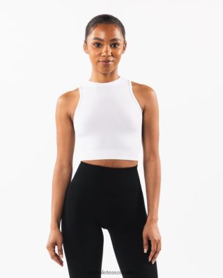 Clothing Alphalete Women Stratus Crop Tank White 686D00170 Alphalete Leggings Australia