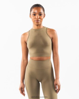Clothing Alphalete Women Stratus Crop Tank Willow Green 686D00173 Alphalete Leggings Australia