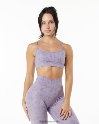 Clothing Alphalete Women Surface Limitless Bra Pebble Print Misty Lilac Purple 686D00150 Alphalete Shorts Sale