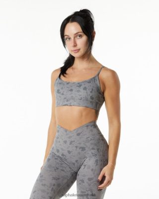 Clothing Alphalete Women Surface Limitless Bra Pebble Print Stone Grey 686D00148 Alphalete Australia
